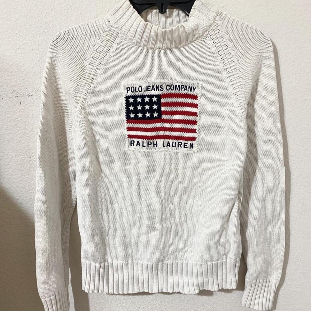 Vintage Polo Ralph Lauren American Flag Sweater